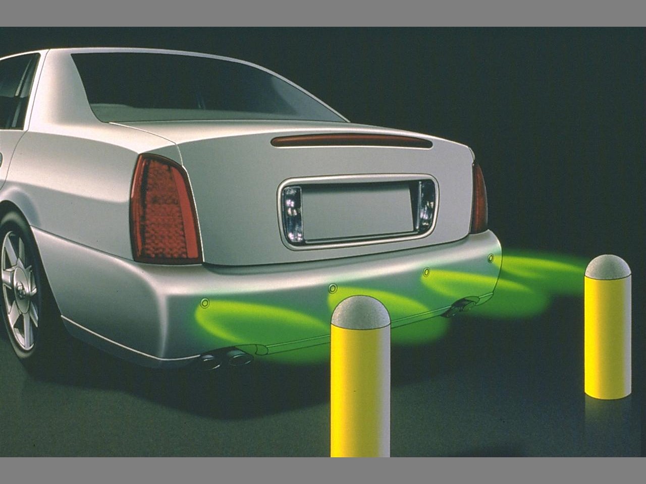Ultrasonic rear parking assist